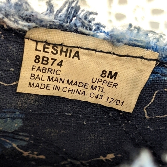 Y2K 90s Vintage Floral Distressed Chunky Platform Mules Clog Sandals Blue Size 8 - Picture 7 of 8